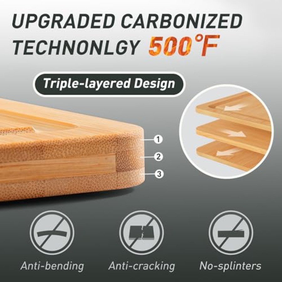Bamboo Cutting Board Set Non S - Kitchen Gadgets You Must Have reseña y precio